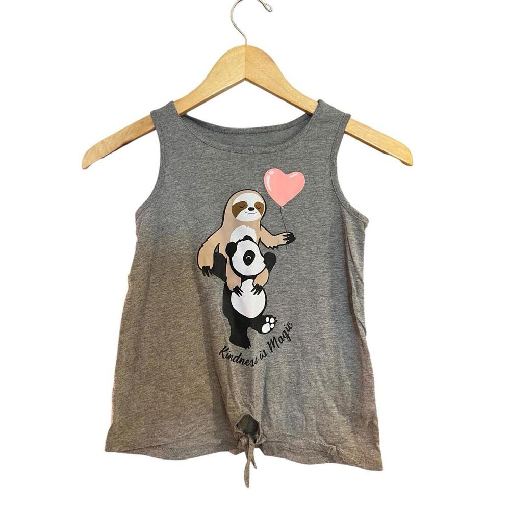 Justice Graphic Print Tie Front Tank Top "Kindness Is‎ Magic" Size 10
